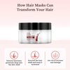 KVG Deep Conditioning Hair Mask, Hair Care Products Treat and Moisturize Damaged Dry Hair Men Women, Hydrating Hair Mask for Frizzy Hair Damaged Hair all Hair Types (100g)