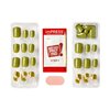 KISS imPRESS No Glue Mani Press On Nails, Design, Before Sunrise', Green, Short Size, Squoval Shape, Includes 30 Nails, Prep Pad, Instructions Sheet, 1 Manicure Stick, 1 Mini File