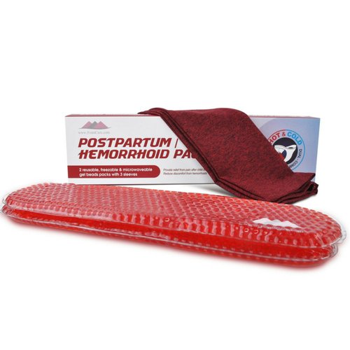 Hemorrhoid and Perineal Gel Bead Ice Compress by FOMI Care | 2 Pack, 3 Sleeves | Hot and Cold Pack for Hemorrhoid Treatment & Postpartum Pain Relief | Heating and Cooling Maternity pads