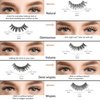 50 Pairs 5 Styles MUSELASH False eyelashes set professional 100% Handmade natural, glamorous, demi wispies, volume multipacks, cotton band, 10 Pairs Eyes Lashes Each