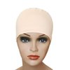 Bamboo Fiber Wigs Cap Soft Lace Fiber Wigs Cap with Adjustable Strap for Wig Making (Beige)