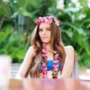 YAXAMING 24 Pcs Hawaiian Leis Headband Wristbands Hawaii Luau Tropical Leaf Flower Necklace Headpiece Hair Bands Hairband Bracelets Women Cosplay Summer Beach Wedding Dress Up Birthday Party Supplies