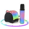 KidsFaves Cat Mini Karaoke Machine for Kids,with Wireless Microphone,Portable Bluetooth Speaker with LED Lights, Christmas Kids Toys Gifts for Girls 3-12 Year Old Party Home KTV