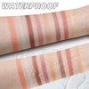 GEUUFEA 8 Colors Nude Eyeshadow Palette-Warm Neutral Shade, Long Lasting & Blendable Matte and Shimmer Eye Shadow Palette Makeup for Beginner