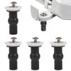 FOCCTS 4 Pack Toilet Seat Fixing Screws, Universal Toilet Seat Fixings Fix Expanding Rubber Top Nuts Screws, Toilet Seat Bolts Kit Toilet Seat Hardware Replacement Kit