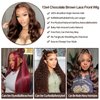 30 Inch Chocolate Brown Lace Front Wig Human Hair 13x4 HD Transparent Body Wave Lace Front Wigs Human Hair Pre Plucked Wear and Go Glueless Frontal Wig for Women 180% Density Colored #4 Brown Wigs