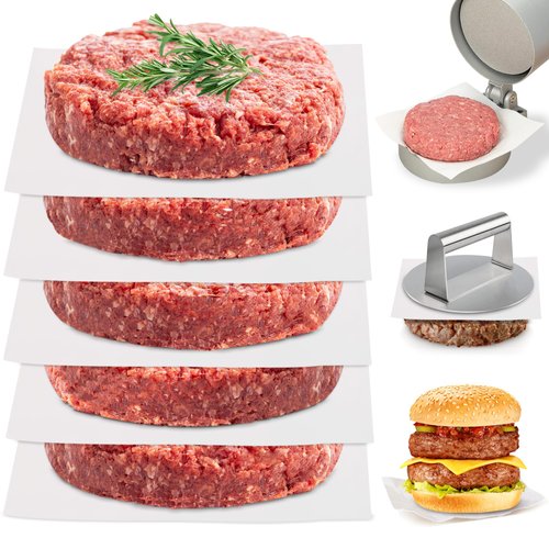 Hamburger Patty Paper, AIMEIKI 300Pcs 6x6 Inch Parchment Paper Sheets for Smash Burgers, Non Stick Patty Paper Squares Burger Press Paper for Seperating Patty, Freezing or Candy Wrappers