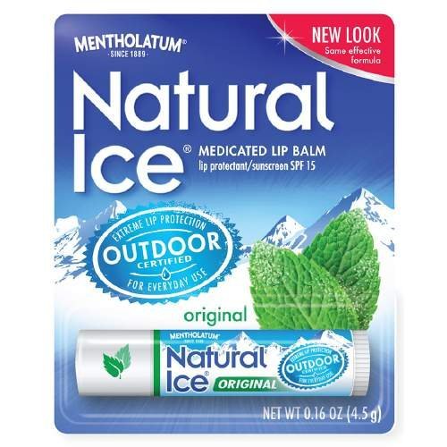 Natural Ice Medicated Lip Protectant/Sunscreen SPF 15, Original 0.16 oz (Pack of 2)
