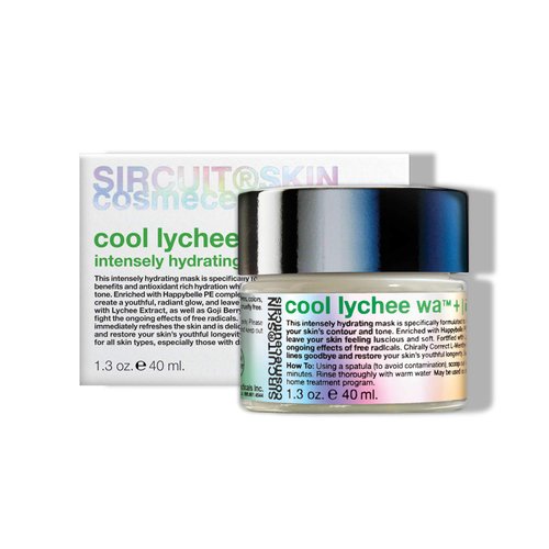 Sircuit Skin COOL LYCHEE WA+ Intensely Hydrating Mask - Cooling Facial Mask with Mangosteen Extract, Resveratrol + Essential Oil - Skin Hydration Face Mask Promotes Radiant Looking Skin (1.3 oz)