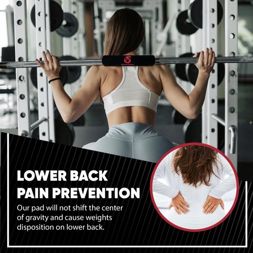 【SUNIEX】 HIGH DURABILITY Squat Pad - Fits ALL Olympic Bars - EASY CARRY – SUPER GRIP Design - Neck & Shoulder Protective Pad - Barbell Pad for Squats, Lunges, Weight lifting, Crossfit