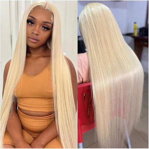 26 Inch 613 Straight T Part Lace Front Wigs Human Hair 180 Density HD Lace 613 Frontal Wig 13X4x1 Glueless Lace Closure Wigs Human Hair Blonde Lace Front Wigs Human Hair Pre Plucked For Black Women