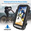 Anatch Phone Holder Waterproof Motorcycle Phone Mount with Touch Screen 360° Rotatable Smartphone Holder for Cellphones, Black