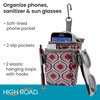 High Road DriverPockets Car Phone Holder Air Vent Pouch and Front Seat Organizer with 3 Pockets, Hanging Hooks and Charging Port