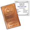 1/2 Pound Copper Bar (Flat Style) .999 Pure Bullion with Periodic Table Element Design (Half Pound) by Mint State Gold