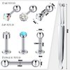 15 Pcs Piercing Kit Piercing Ball Grabber Tool Piercing Barbell Clamps Piercing Forceps Stainless Steel Pliers Jewelry Clamp Tweezers Labret Ear Studs Lip Studs Tongue Studs Piercing Removal Tool