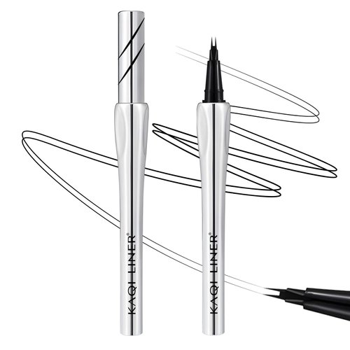 GENC BÉAUTY Eyebrow Eyeliner Pencil Eyebrow Tint Pen Ultra-Thin Waterproof Liquid Eyebrow Pen Long Lasting Smudge Proof (Black)