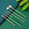 Tondiamo 6 Pieces Bamboo Wood Ear Pick Bamboo Ear Pickers Ear Cleaning Tools for Humans Bamboo Cute Doll Bunny Goose Feather Earpick for Adults Kids Ear Cleaning Kit