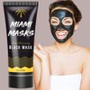 Miami Masks Blackhead Remover,Pore Control, Skin Cleansing, Purifying Bamboo Charcoal, Peel Off Facial Black Mask.1 bottle(50ml)