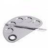 Yimart® Stainless Steel Makeup Palette Cosmetic Five Holes Mixing Pallete Spatula