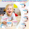 ZHWKMYP 4 Pcs Tooth Stress Ball, Slow Rising Jumbo Cartoon Teeth Shaped Stress Balls for Adults Dental Office, Teeth Stress Ball for Kids Bulk Party Favors