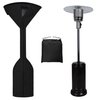 Easy-Going Stand-Up Patio Heater Cover with Zipper and Storage Bag, Waterproof Outdoor Heater Cover Dustproof, UV-Resisant, Wind-Resistant (95"H x 34"D x 19"B, Black)