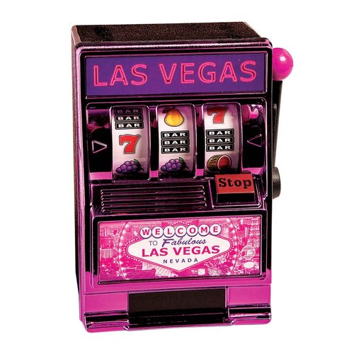 Las Vegas Theme Slot Machine Coin Bank - Fun Desktop Money Saver