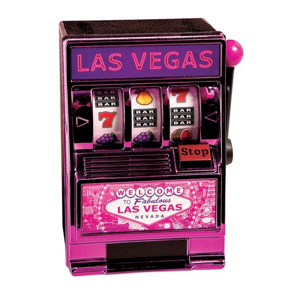 Las Vegas Theme Slot Machine Coin Bank - Fun Desktop Money Saver