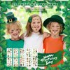 AOYOO St. Patrick's Day Temporary Tattoos, Shamrock Patterned Stickers for Kids, 20 Pieces