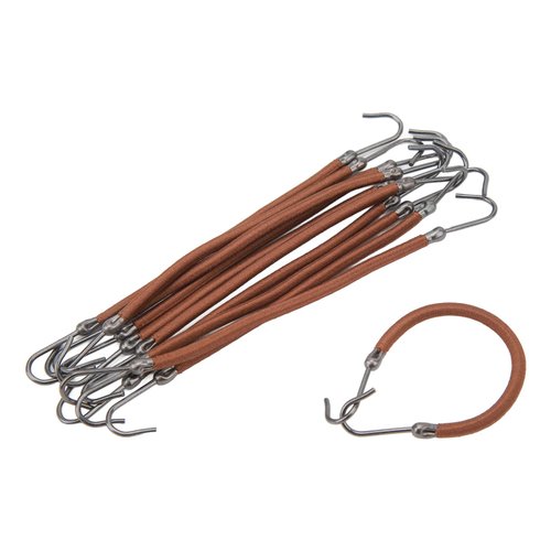 10 Pieces Hair Bungee,Hair Ties with Hooks,Elastic Hair Tie Styling Ponytail Holder Hooks Hair Cord for Buns, Adjustable Hair Wrap for Curly Hair Long Hair (Brown)