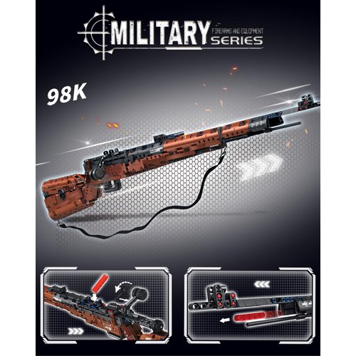 Nueris 1:1 98K Building Blocks Gun Sets - 1206 PCS Model Guns Collection Toy Building Bricks Sniper Set Shootable - Simulation Militarily Toy Lovers for Kids and Adults Gift