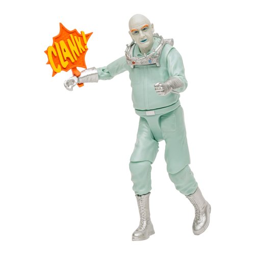 McFarlane Toys, DC Multiverse, 5-inch DC Retro Mr. Freeze (Otto Preminger) Action Figure with Action Word Bubbles, Collectible DC Retro 1960's TV Figure – Ages 12+