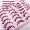 SQYlashes False Eyelashes Short Natural Cat Eye Lashes Wispy - Mixed 2 Styles, 14 Pairs, MG06