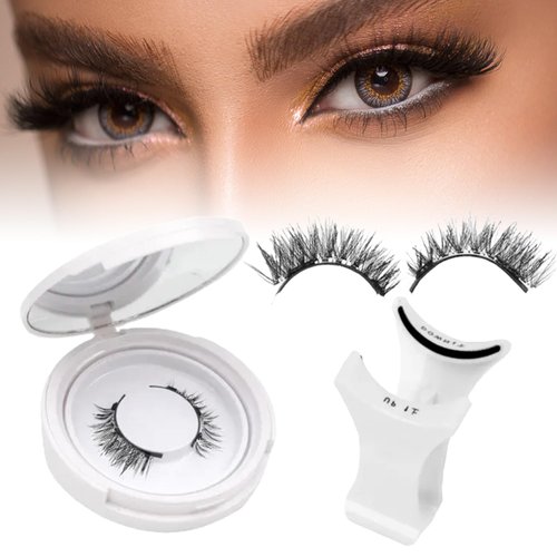 Magnetic Eyelashes with Applicator, Reusable & Waterproof False Lashes, Easy to Apply, No Glue Needed, Long-Lasting, Upgraded Soft Magnetic Lashes, Natural Look (Black, 1 Box)