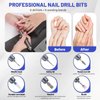 Aokitec Electric Nail Drill - 40000RPM Rechargeable Portable Nail Filer Machine with Nail Drill Bits Sanding Bands for Acrylic/Gel Nails Removal Manicure Pedicure Kit for Salon Home Use