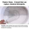 2 Pack Pumice Stone for Toilet Bowl Cleaning with Handle, Scouring Stick Remove Toilet Bowl Hard Water Rings, Calcium Buildup and Rust for Cleaning Toilet, Bathroom, Kitchen Sink, Grill (White)