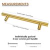 LONTAN 12 Pack 4.5 Inch Drawer Pulls Kitchen Cabinet Handles Brushed Brass Furniture Hardware LH201GD115 Modern Gold Dresser Handles for Contemporary Hardware