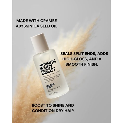 Authentic Beauty Concept Nourishing Hair Oil | Smooths Frizz & Seals Split Ends | Enhances Shine | All Hair Types | Vegan & Cruelty-free | Silicone-free | 3.38 fl. oz.