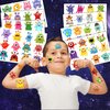 Monster Temporary Tattoos for Kids, 96PCS Birthday Party Decorations Supplies Party Favors Supper Cute Little Monster Tattoo Sticker Style Gift Ideals for Boys Girls Schools Prizes Themed