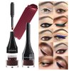 LSxia Waterproof Gel Eyeliner in Wine, 2-in-1 with Brush, 10 Colors, Skin-Friendly, Waterproof, Long-Wearing, 0.08 oz