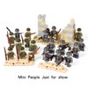 MOOXI WW2 Suburban Military Scene Building Blocks Set(145PCS).Suitable for Military Action Mini-Figures Combat Scenarios.