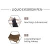 AKARY Tattoo Eyebrow Pen, Four-Fork Lasting Liquid Eyebrow Pencil with a Micro-Fork Tip Applicator Precisely, 3D Natural Wild Eyebrow Maker Pen for Beginners, 12-Hour Waterproof & Sweat-Proof (#03 Light Brown)