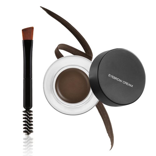 GEUUFEA Waterproof Eyebrow Pomade, Long Lasting Eyebrow Filling Cream, Eyebrow Makeup Cream with Eyebrow Brush, High Pigment &Smoothy
