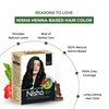Nisha Natural Henna Based Hair Color, Permanent Black Hair Color Dye, Natural Premium Henna, 100% Grey Coverage, Natural Black, 2.12 oz