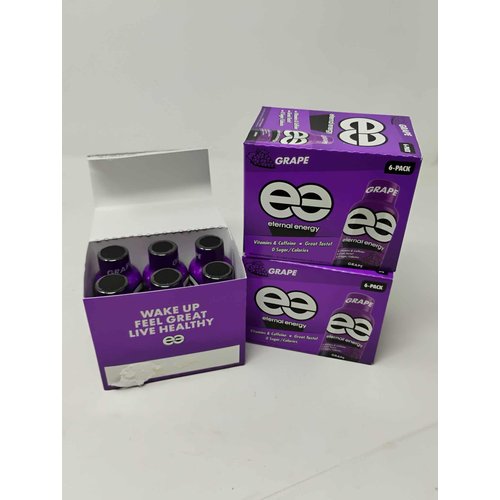 Eternal Energy Premium Energy Shot (Grape, 6 count, Pack of 3)