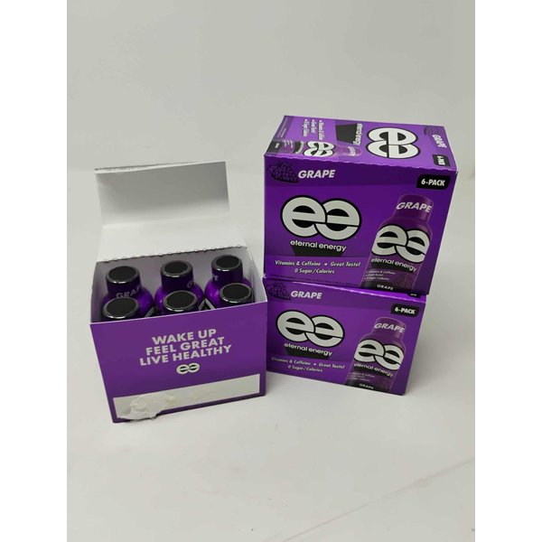 Eternal Energy Premium Energy Shot (Grape, 6 count, Pack of 3)
