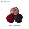 AUOCATTAIL Retro Satin Rose Hair Claw Clip Fashion Nonslip Rose Flower Jaw Clip Women Girls Thick Hair Thin Hair Styling Shark Clip Hair Accessories (3 Pcs)