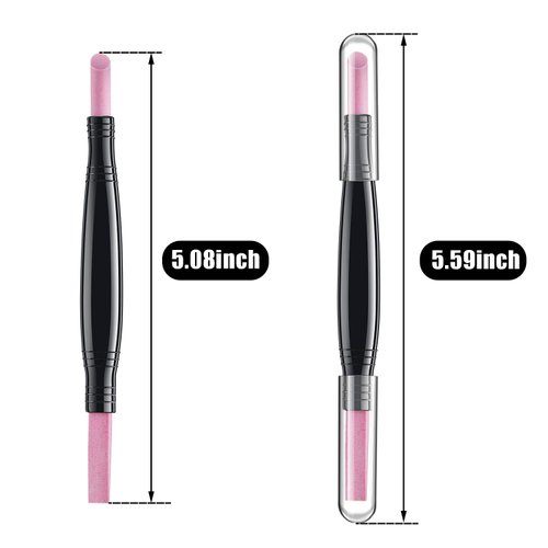 5 Pieces Pumice Stone Nail File Double-Headed Nail Polishing Pen Stick Cuticle Remover Trimmer Buffer Pedicure Pen Nail Art Care Tool for Household Beauty Salon Peeling Dead Skin Repairing