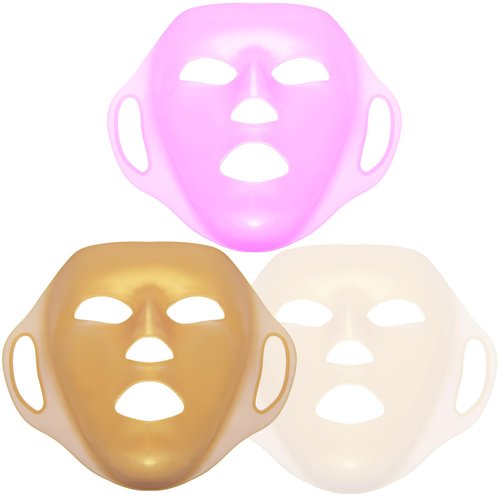 XianNiAn Moisturizing 3D facial mask - Silicone Facial Mask Sheet - Reusable 3D Face Mask Cover for Women Skincare - Hydrotherapy Patch Wrap for Beauty Prevent Evaporation Beauty Face Tool, Gold