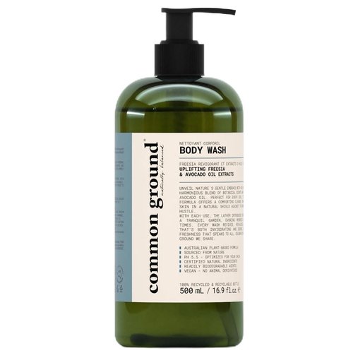 COMMON GROUND All Natural Body Wash - Paraben & Cruelty Free, Organic, Vegan, Plant-Based, Botanical Scent & Avocado Oil Extracts - All Skin Types, Men & Women, Sensitive