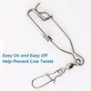 Longline Fishing Snap Clips High Strength Stainless Steel Floatline Tuna Clips Branch Hangers with Duo Lock Snap Swivels Saltwater Fishing Long Line Clips Longline Decoys 4pcs